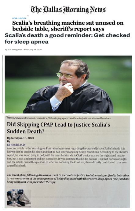 newspaper article about Justice Scalia's death - sub-headline